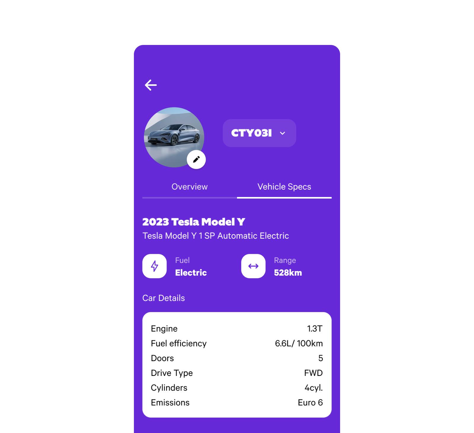 Vehicle Spec