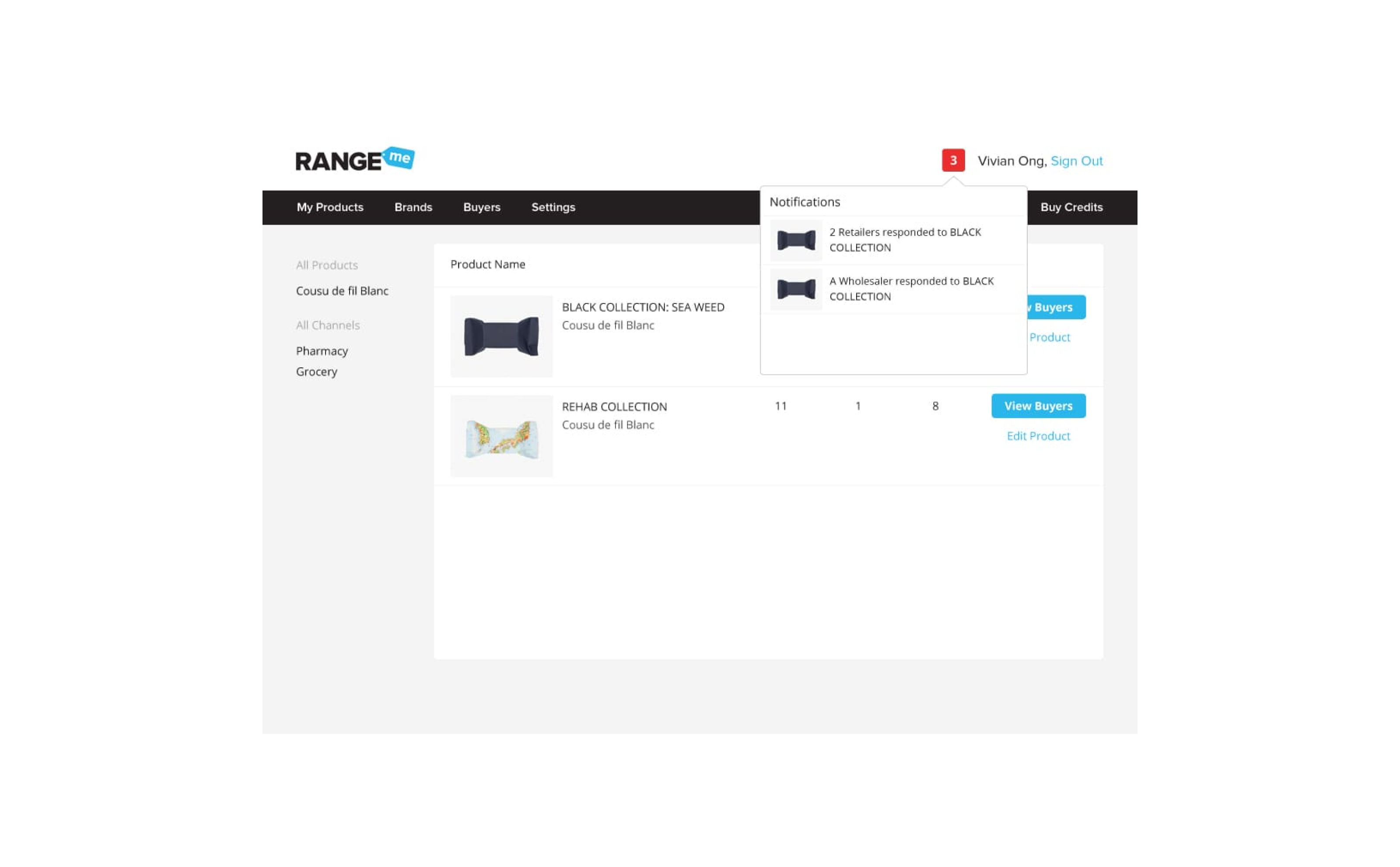 RangeMe - supplier notification