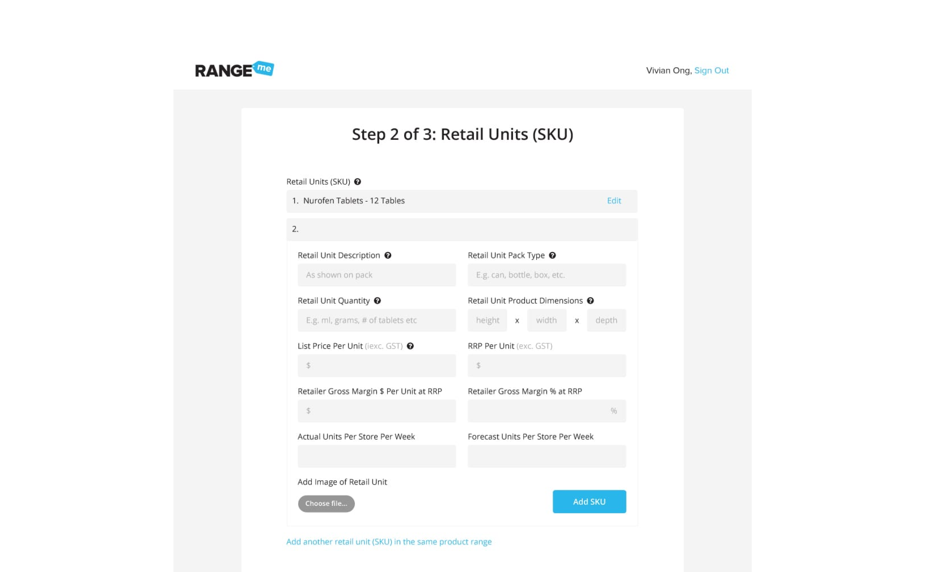 RangeMe - listing product